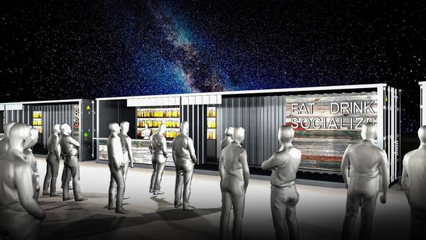 Container Collective Social plans to surround the parking lot of Carson's empty store on the Carpentersville side of Spring Hill Mall.  The containers that form its borders will provide food, drink and shopping space when outdoor entertainment is held here.