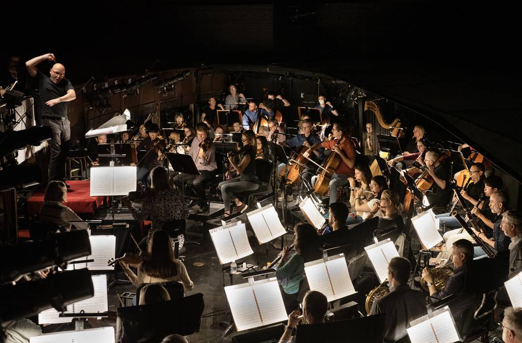 The Lyric Opera Orchestra rehearses Wagner "The Flying Dutchman," During the opera's SoundShirt performance on September 19, 2023.  