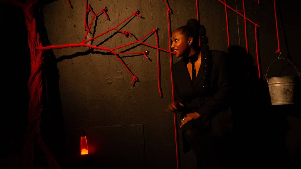 Monique Marshaun takes on the role of narrator "wolves" at the Redtwist Theatre.