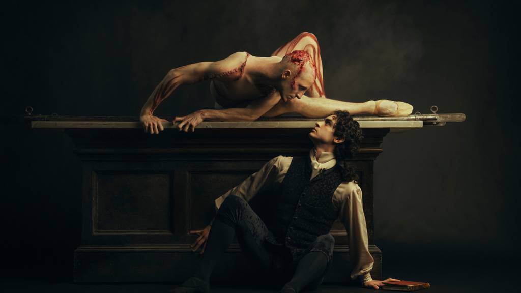 Performance by Stefan Goncalvez and José Pablo Castro Cuevas and choreographer Liam Scarlett at the Joffrey Ballet "Frankenstein," At the Lyric Opera House in October.