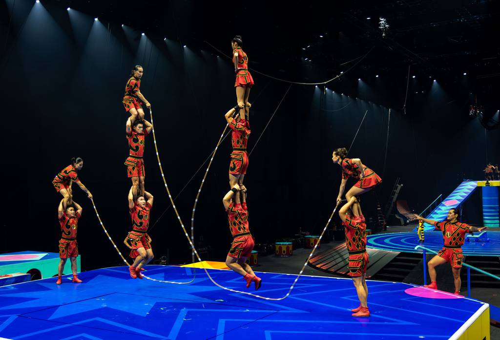 Jump rope artists from Mongolia and Barnum & Bailey tour circus act at Ringling Bros. "The Greatest Show on Earth." 