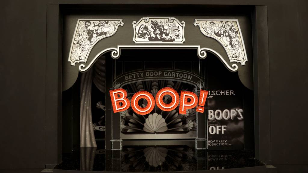 “Boop!  The scene from the Betty Boop Musical was captured during rehearsals of the play at 42nd Street Studios in New York.