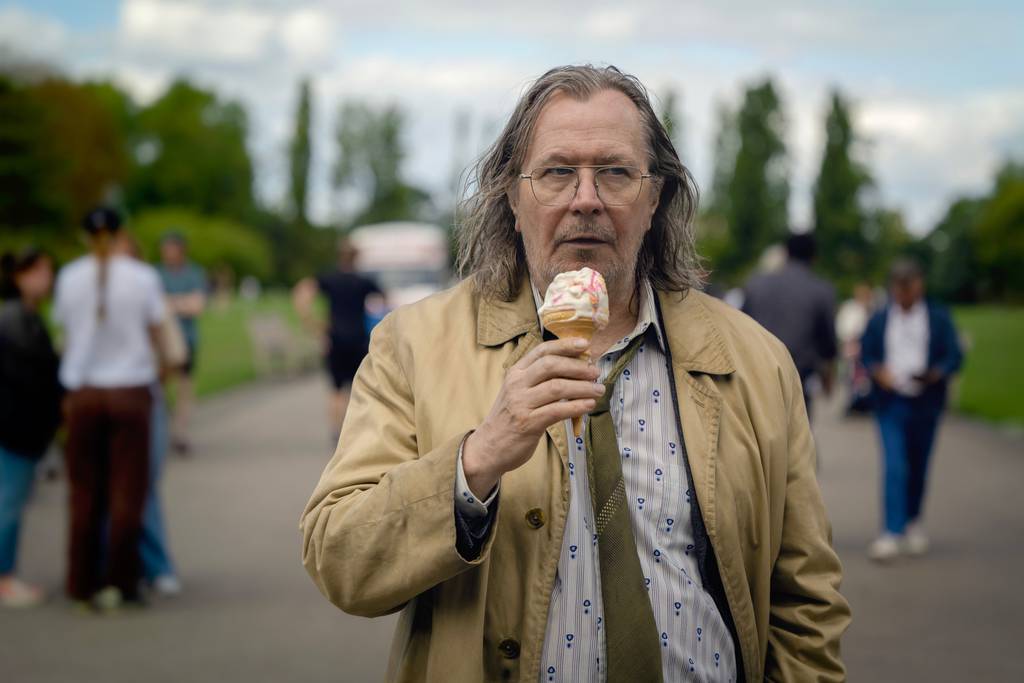 Jackson Lamb (Gary Oldman) takes an ice cream break in Season 3 of “Slow Horses.”