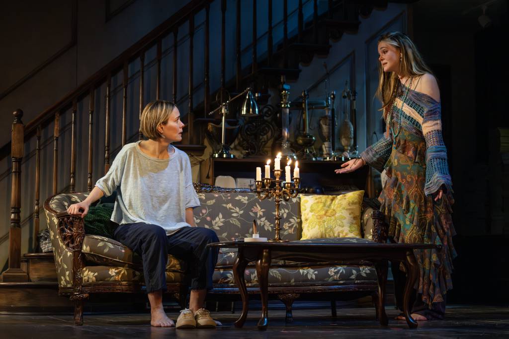 Sarah Paulson and Elle Fanning "Suitable" on Broadway at the Hayes Theater in New York. 
