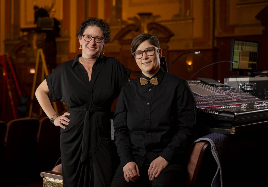 Chicagoans of the Year in Dance Katherine Selig, left, and Joffrey Ballet stage managers Mandy Heuermann at the Lyric Opera on November 28, 2023 