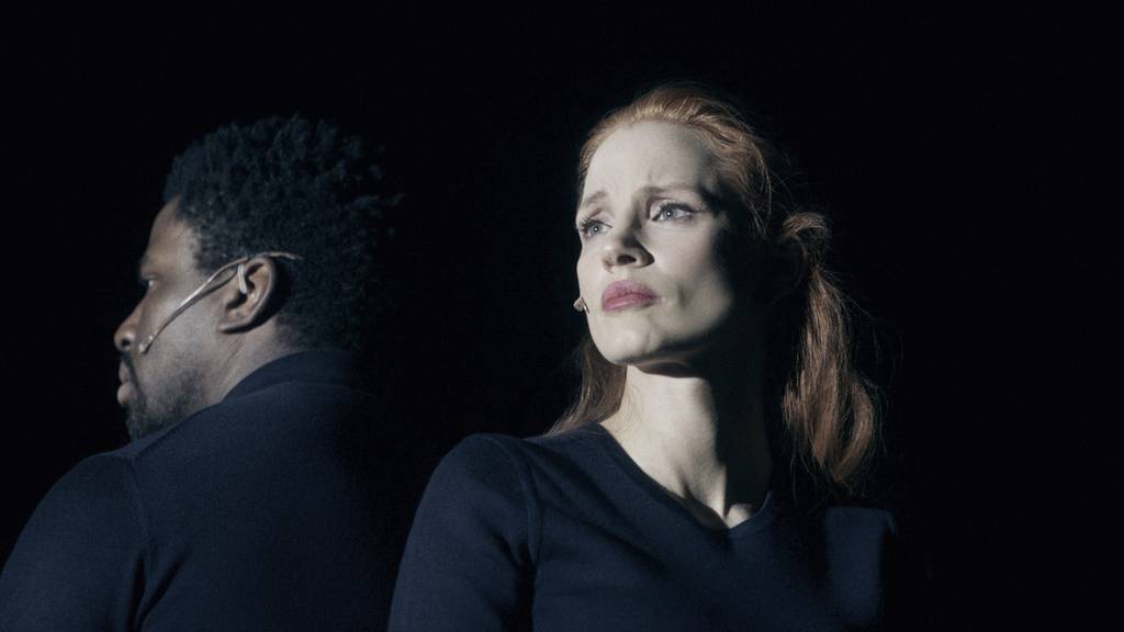 Okieriete Onaodowan and Jessica Chastain "A Doll's House" at the Hudson Theater in New York.