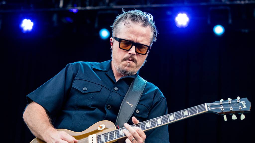 Jason Isbell of Jason Isbell and the 400 Unit performs at the Bourbon and Beyond Music Festival at the Kentucky Exposition Center on September 16, 2022 in Louisville.