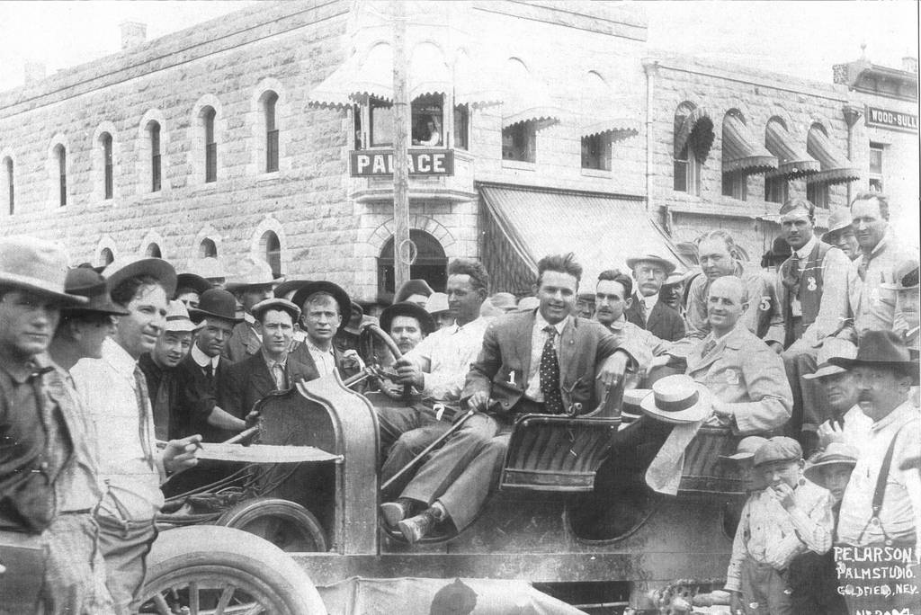 World Lightweight Boxing Champion Fighting Nelson at Oscars enjoys the victory parade with Hegewisch residents in this photo located at the Southeast Chicago Historical Society.  In 1906, Nelson fought the longest bout in modern boxing history at 42 rounds.